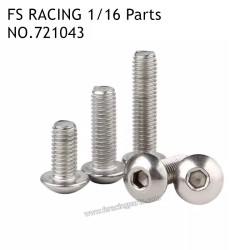 FS RACING 1/16 Scale RC Car Parts Hexagon Socket Flat Round Head Screws 721043