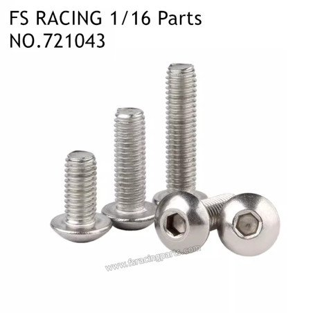 FS RACING 1/16 Scale RC Car Parts Hexagon Socket Flat Round Head Screws 721043