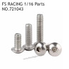 FS RACING 1/16 Scale RC Car Parts Hexagon Socket Flat Round Head Screws 721043