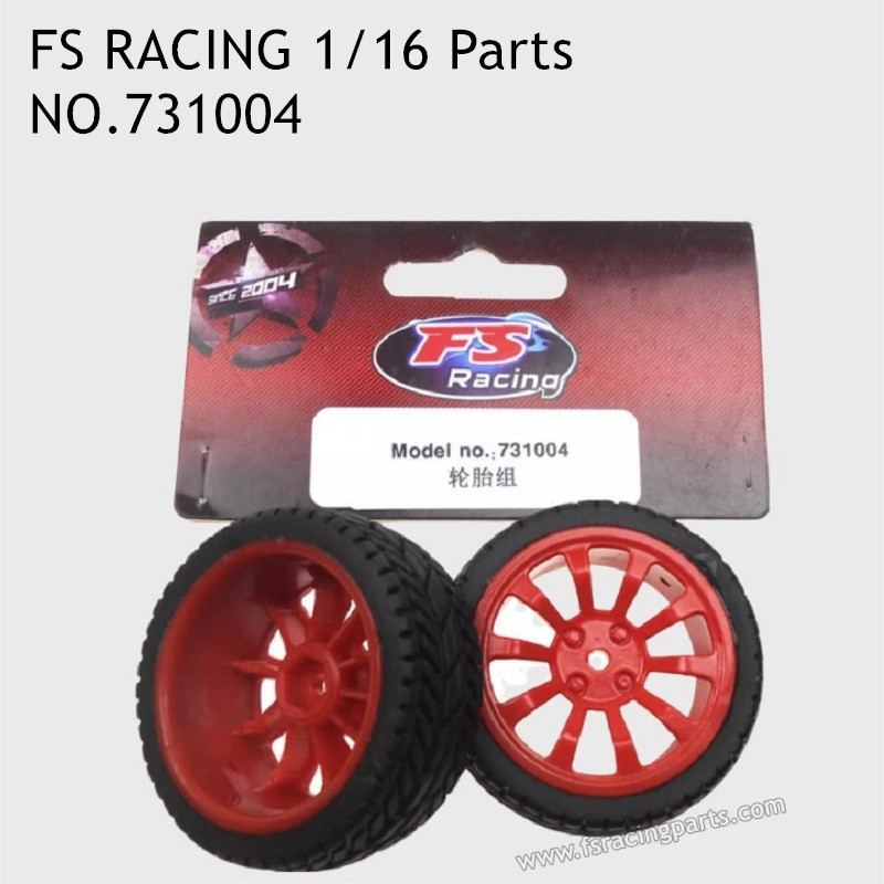 FS RACING 1/16 Scale High Speed Racing Car Parts Wheel Set Red 731004