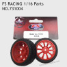 FS RACING 1/16 Scale High Speed Racing Car Parts Wheel Set Red 731004