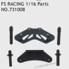 FS RACING 1/16 Scale High Speed Racing Car Parts Bumper Plate Set 731008