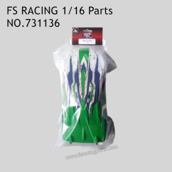FS RACING 1/16 Scale High Speed Racing Car Parts Car Shell  Green 731136