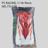 FS RACING 1/16 Scale High Speed Racing Car Parts Car Shell Orange 731138