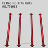FS RACING 1/16 Scale Parts Metal Drive Shaft Set 736063, FS RACING RC Car Parts