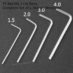 FS RACING 1/16 Scale RC Car Parts Complete Set of L-Shaped Small Wrenches