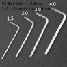 FS RACING 1/18 Scale Parts 2.0 L-Shaped Small Wrench, FS RACING RC Truck Parts