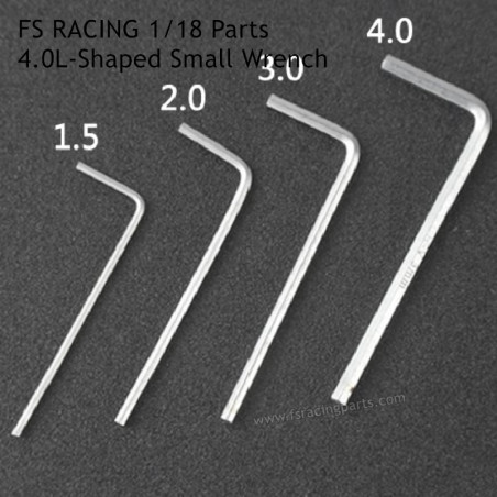 FS RACING 1/18 Scale Parts 4.0 L-Shaped Small Wrench, FS RACING RC Truck Parts