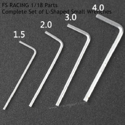 FS RACING 1/18 Scale Drift Car High Speed Racing Car Parts Complete Set of L-Shaped Small Wrenches