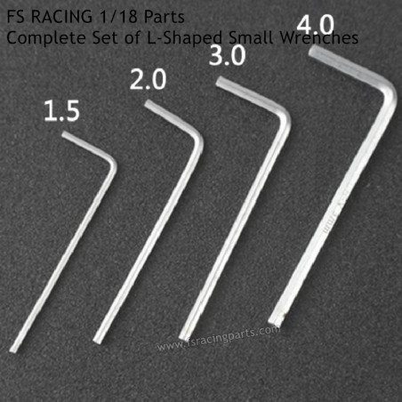 FS RACING 1/18 Scale Drift Car High Speed Racing Car Parts Complete Set of L-Shaped Small Wrenches