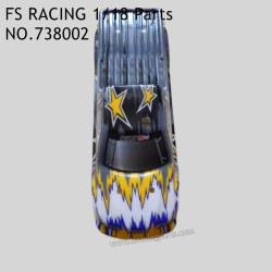 FS RACING 1/18 Scale Parts Car Shell Black, FS RACING RC Truck Parts