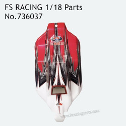 FS RACING 1/18 Scale Parts Car Shell Red 736037, FS RACING RC Truck Parts