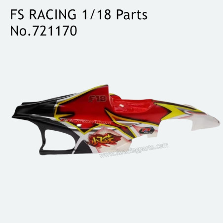 FS RACING 1/18 Scale Parts Car Shell Red 721170, FS RACING RC Truck Parts