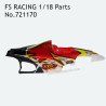 FS RACING 1/18 Scale Parts Car Shell Red 721170, FS RACING RC Truck Parts