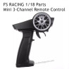FS RACING 1/18 Scale Parts Mini 3-Channel Remote Control Black