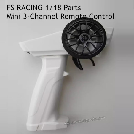 FS RACING 1/18 Scale Parts Mini 3-Channel Remote Control White