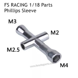 FS RACING 1/18 Scale Parts Phillips Sleeve, FS RACING RC Car Parts