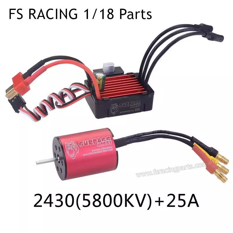 FS RACING 1/18 Scale RC Car Parts 2430(5800KV)+25A Motor, FS RACING Parts