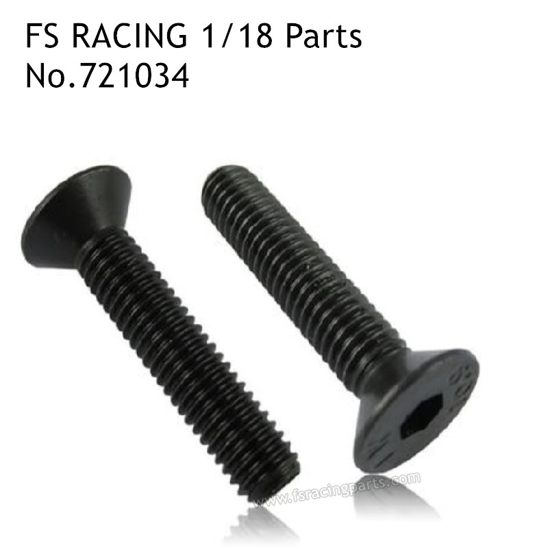 FS RACING 1/18 Scale RC Car Parts M3x18 Countersunk Hex Socket Bolt 721034
