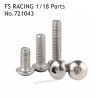 FS RACING 1/18 Scale RC Car Parts Hexagon Socket Flat Round Head Screws 721043