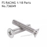 FS RACING 1/18 Scale Drift Car Parts M2.5x8 Flat Countersunk Thread Screw 736049