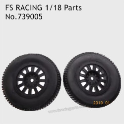 FS RACING 1/18 Scale High Speed Racing Car Parts Short Truck Wheels 739005