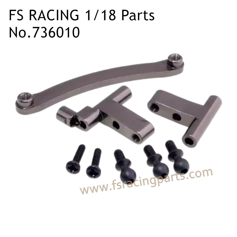 FS RACING 1/18 Scale Upgrade Parts Steering Connect Kit 736010 Gray, FS RACING RC Car Parts