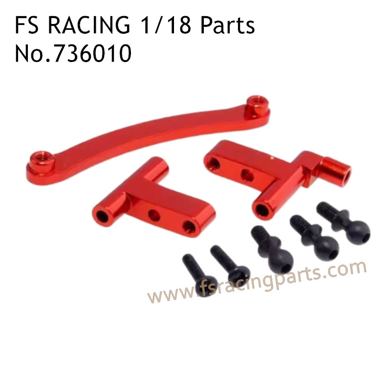 FS RACING 1/18 Scale Upgrade Parts Steering Connect Kit 736010 Red, FS RACING RC Car Parts