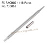 FS RACING 1/18 Scale Upgrade Parts Central Drive Shafts Silver 736062, FS RACING RC Car Parts