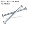FS RACING 1/18 Scale Upgrade Parts CVD Drive Shaft Silver 736062, FS RACING RC Car Parts