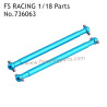 FS RACING 1/18 Scale Upgrade Parts CVD Drive Shaft Blue 736062, FS RACING RC Car Parts
