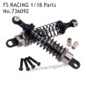 FS RACING 1/18 Scale High Speed Racing Upgrade Car Parts Shock Absorber Gray 736092