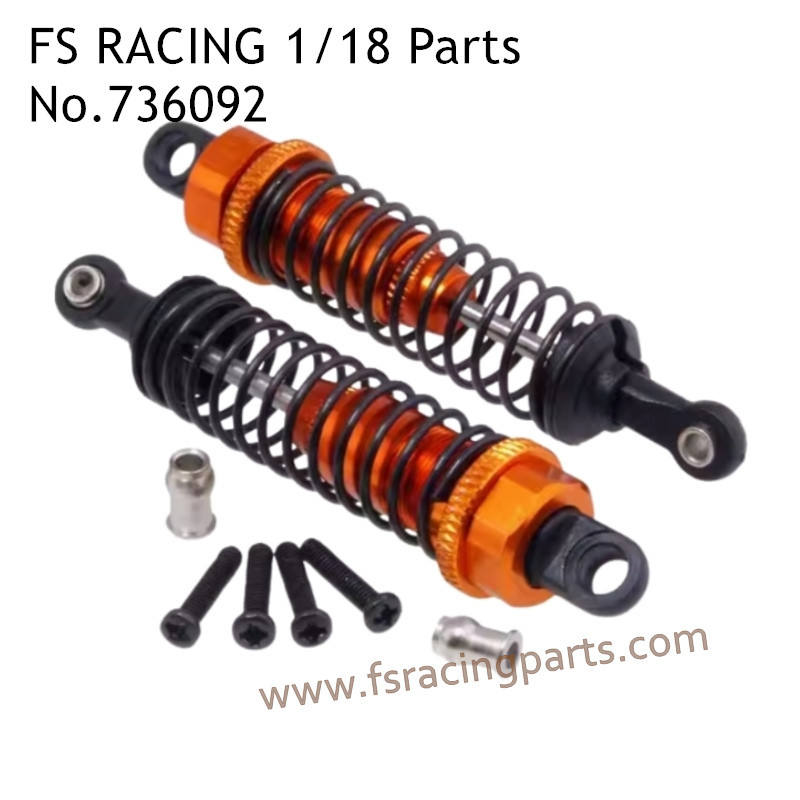 FS RACING 1/18 Scale High Speed Racing Upgrade Car Parts Shock Absorber Orange 736092