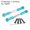 FS RACING 1/18 Scale High Speed Racing Upgrade Car Parts Steering Tie Rods Blue736097