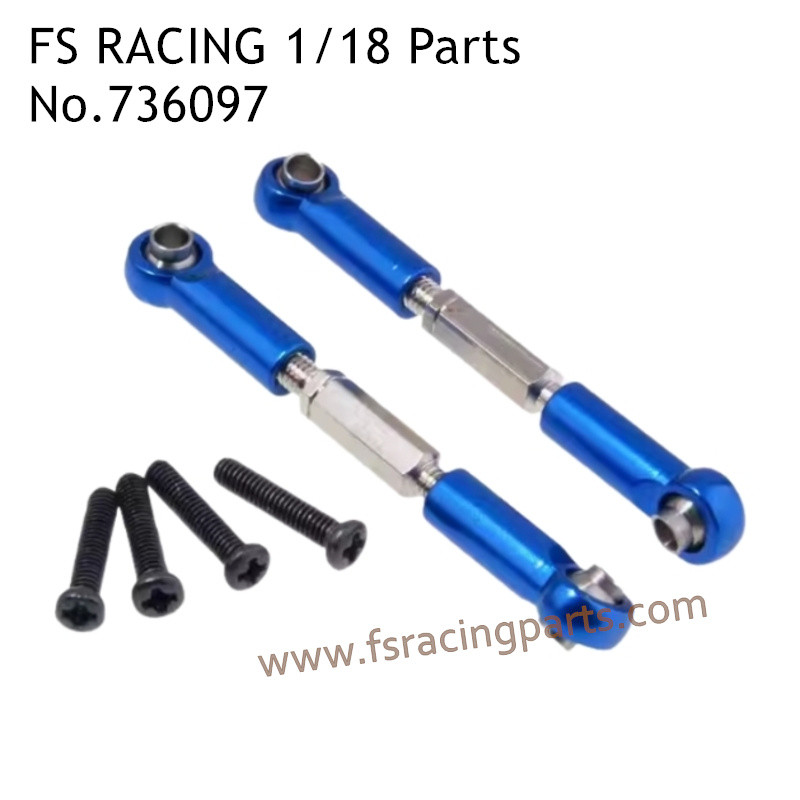 FS RACING 1/18 Scale High Speed Racing Upgrade Car Parts Steering Tie Rods Deep Blue 736097