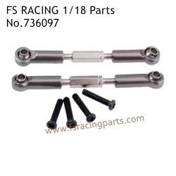 FS RACING 1/18 Scale High Speed Racing Upgrade Car Parts Steering Tie Rods Gray 736097
