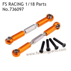 FS RACING 1/18 Scale High Speed Racing Upgrade Car Parts Steering Tie Rods Orange 736097