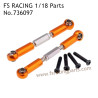 FS RACING 1/18 Scale High Speed Racing Upgrade Car Parts Steering Tie Rods Orange 736097