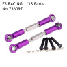 FS RACING 1/18 Scale High Speed Racing Upgrade Car Parts Steering Tie Rods Purple 736097