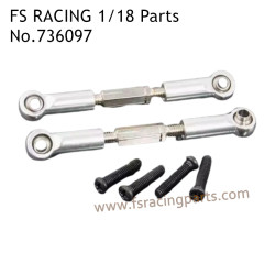 FS RACING 1/18 Scale High Speed Racing Upgrade Car Parts Steering Tie Rods Silver 736097