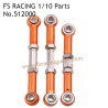 FS RACING 1/10 Scale High Speed Racing Car Upgrade Parts Steering Tie Rods Orange, FS RACING 512000