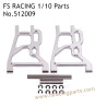 FS RACING 1/10 Scale High Speed Racing Car Upgrade Parts Lower Rear Arms Silver, FS RACING 512009