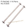 FS RACING 1/10 Scale High Speed Racing Car Upgrade Parts CVD Dog Bones Silver, FS RACING 512035