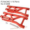 FS RACING 1/10 Scale High Speed Racing Car Upgrade Parts Rear Lower Arm Red , FS RACING 513008