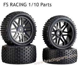 FS RACING 1/10 Scale Upgrade Parts Tires Black