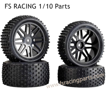 FS RACING 1/10 Scale Upgrade Parts Tires Black
