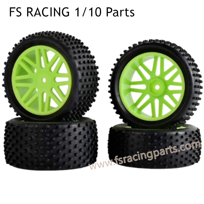 FS RACING 1/10 Scale Upgrade Parts Tires Green