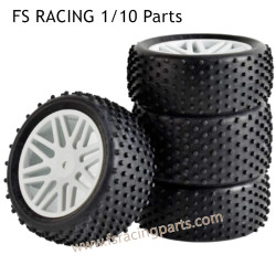 FS RACING 1/10 Scale Upgrade Parts Tires White