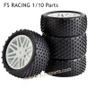 FS RACING 1/10 Scale Upgrade Parts Tires White