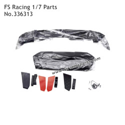 FS RACING 1/7 Scale Drift Car Parts Flat Running Tail and Intake Grille Set, FS RACING 336313